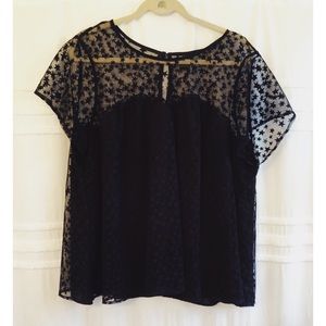 Torrid Star Lace Mesh Blouse